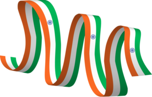 India flag ribbon banner png