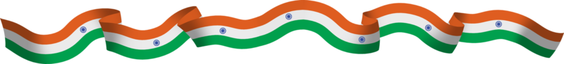 India flag ribbon banner png