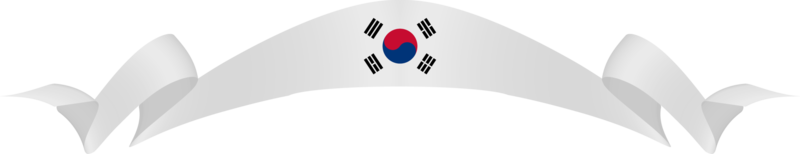 Korean flag ribbon independence day ornament png