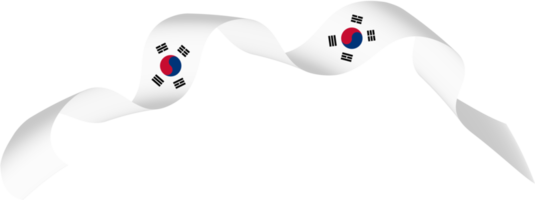 Korean flag ribbon independence day ornament png