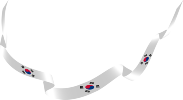 Korean flag ribbon independence day ornament png