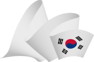 Korean flag ribbon independence day ornament png