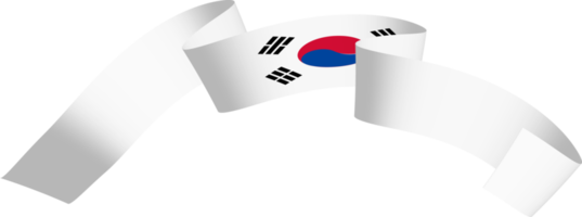 Korean flag ribbon independence day ornament png