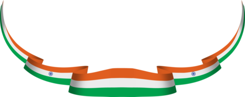 India flag ribbon banner png