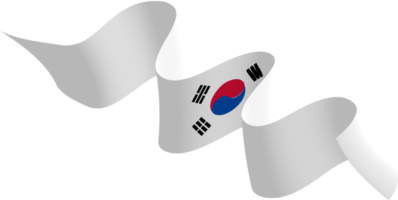 Korean flag ribbon independence day ornament png