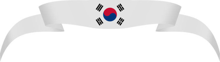 ornement du jour de l'indépendance du ruban du drapeau coréen png