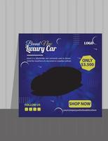 Website or social media post design for luxury car company. vector