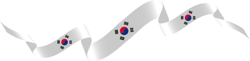 Korean flag ribbon independence day ornament png