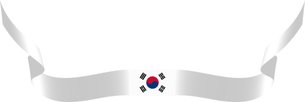 ornement du jour de l'indépendance du ruban du drapeau coréen png