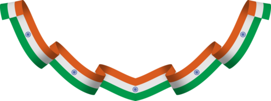 India flag ribbon banner png