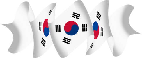 Korean flag ribbon independence day ornament png