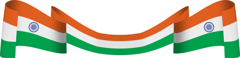 India flag ribbon banner png