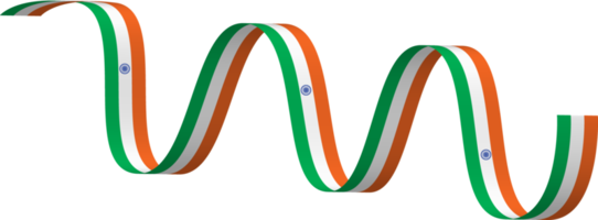 India flag ribbon banner png