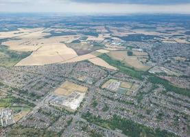 High Angle Aerial Panoramic View of Luton Town of England UK photo