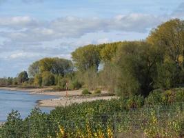 the river rhine near wesel photo