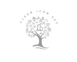 CLEAN ICON SET vector