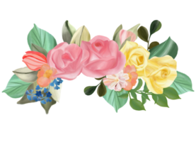 Rose flower bouquet watercolor png