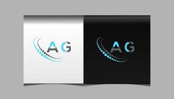 AG letter logo creative design. AG unique design. vector