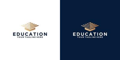 toga hat logo design with stripes and business card vector