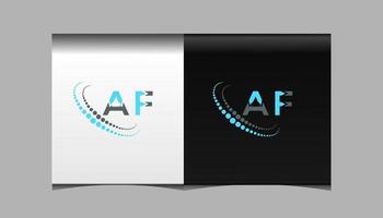 diseño creativo del logotipo de la letra af. un diseño único. vector
