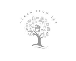 CLEAN ICON SET vector