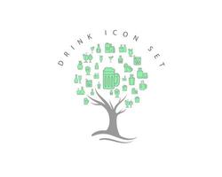 DRINK ICON SET vector