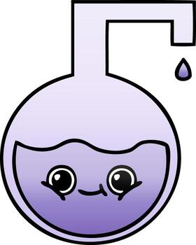 gradient shaded cartoon science experiment vector