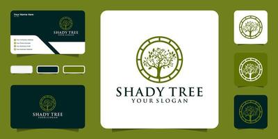 Shady Tree Logo abstract ,Template Design and business card vector