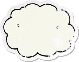 distressed sticker of a cartoon cloud vector