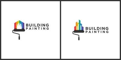 vector de pintura de logotipo de diseño de viviendas y edificios
