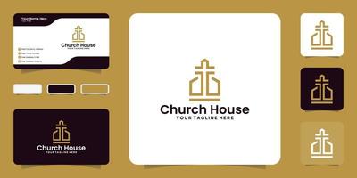 religious house design inspiration and business card inspiration vector