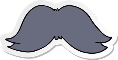 sticker cartoon doodle of a mans moustache vector