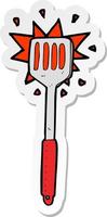 sticker of a cartoon kitchen spatula vector