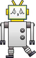 gradient shaded cartoon robot vector