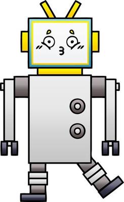 gradient shaded cartoon robot