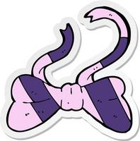 sticker of a cartoon bow tie vector