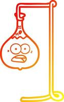 warm gradient line drawing cartoon science experiment vector