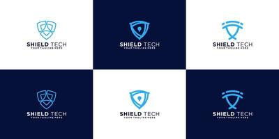 security shield design logo collection vector