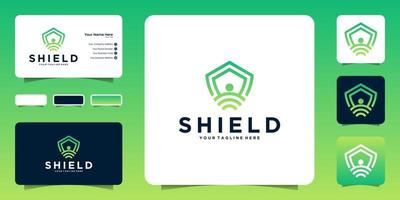network security logo design,icons,symbols and business cards vector