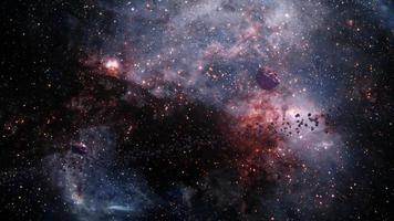 Space travel exploration scence milky way galaxy video