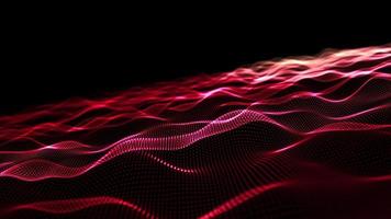 Loop red dot wave digital abstract background video