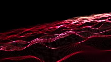 loop red dot wave digital abstract background video