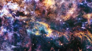 utforskning av rymdnebulosa resor centrala cygnus skyscape galaxen video
