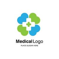 Plantilla de diseño de logotipo de concepto médico y sanitario creativo vector