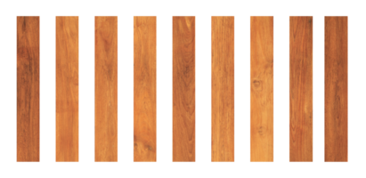 Rustic plank of teak wood isolated on transparent background for for vintage design purpose png