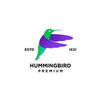 Hummingbird color full logo icon design vector