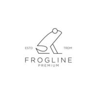 abstract frog simple line logo vector