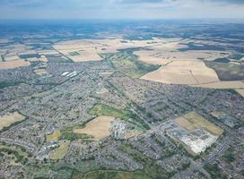 High Angle Aerial Panoramic View of Luton Town of England UK photo