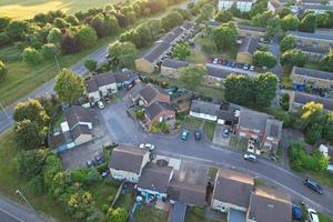 Aerial footage by drone high angle view of London Luton City of England Great Britain photo