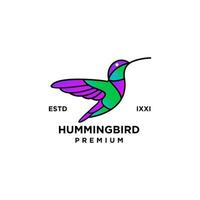 Hummingbird color full logo icon design vector